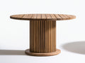 Table de jardin-Bois massif-130x130x76 cm-Bois naturel-Style design contemporain extérieur