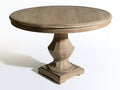 Table de jardin-Bois massif-126x126x75 cm-Bois naturel-Style rustique élégant extérieur