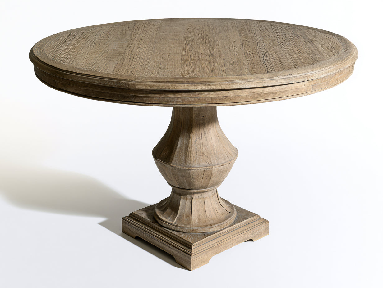 Table de jardin-Bois massif-126x126x75 cm-Bois naturel-Style rustique élégant extérieur