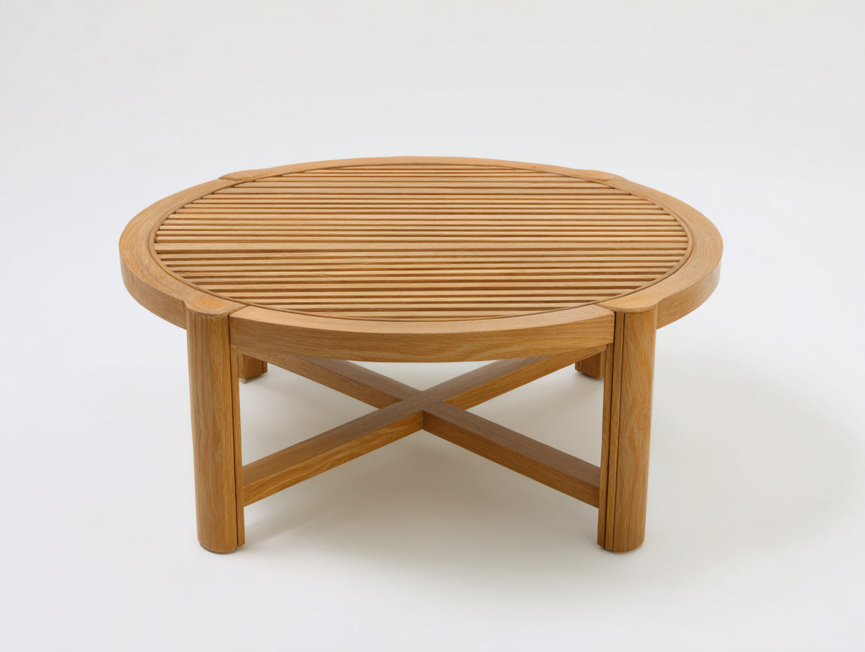 Table de jardin-Bois massif-112x112x75 cm-Bois naturel-Style moderne extérieur