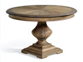 Table de jardin-Bois massif-125x125x75 cm-Bois naturel-Style rustique classique extérieur