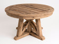 Table de jardin-Bois massif-110x110x75 cm-Bois naturel-Style rustique extérieur