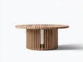 Table de jardin-Bois massif-130x130x76 cm-Bois naturel-Design moderne extérieur
