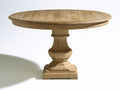 Table de jardin-Bois massif-124x124x76 cm-Bois naturel-Style classique élégant extérieur